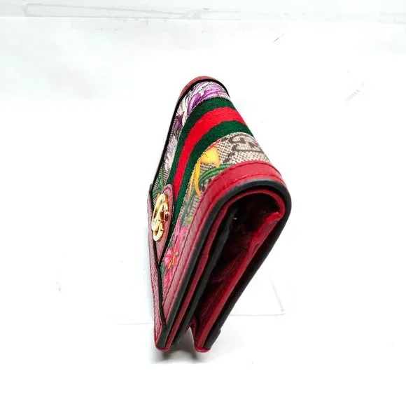 100% Authentic Gucci GG Ophidia Bifold Red Leather Leather - Picture 3 of 9